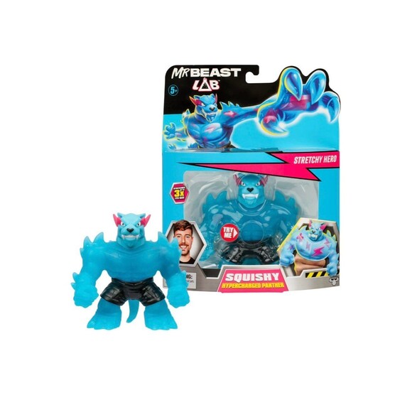 MrBeast GooJitZu Hypercharged Panther Blue Collect Hero Squishy Action Figure - Picture 1 of 3